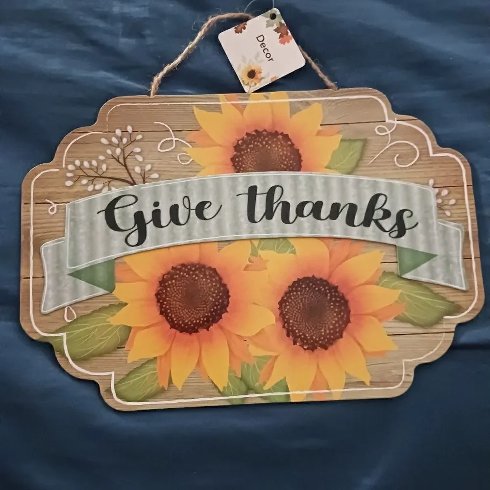 3 for $26 - Fall Decor Wooden Signs Give Thanks & Fall Harvest